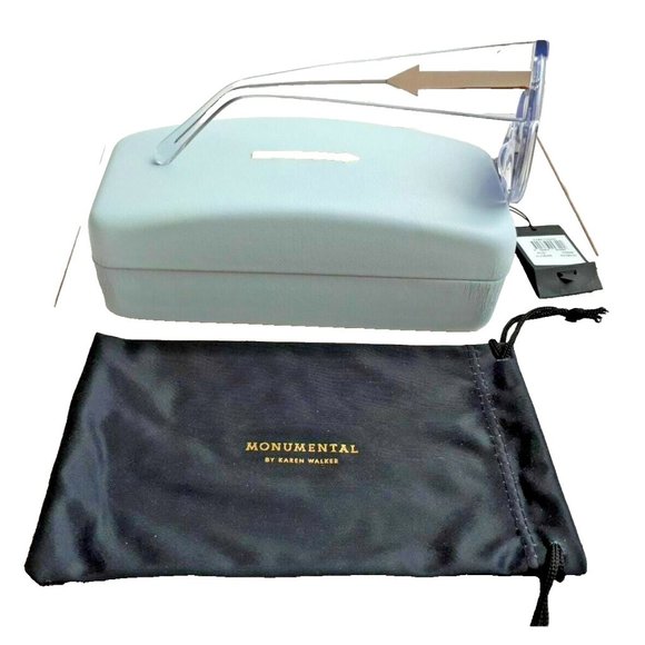 KAREN WALKER X MONUMENTAL BUZZ 53MM SUNGLASSES Clear - Picture 4 of 5